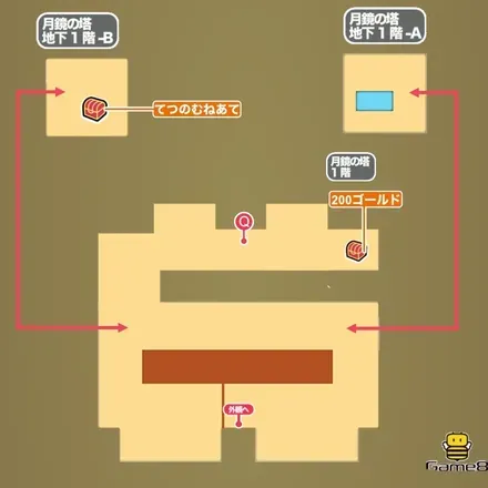 月鏡の塔・1階、地下1階-A、地下1階-B画像