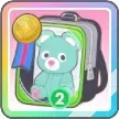 メダルくま（緑）画像