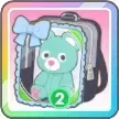 リボンくま（緑）画像