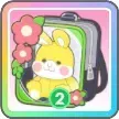花うさぎ（緑）画像