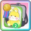 メダルうさぎ（緑）画像