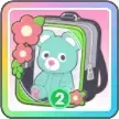花くま（緑）画像