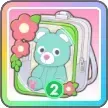 花くま（緑）画像