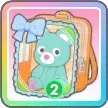リボンくま（緑）画像
