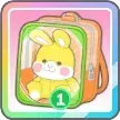 うさぎ（緑）画像