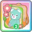 花くま（緑）画像