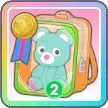 メダルくま（緑）画像