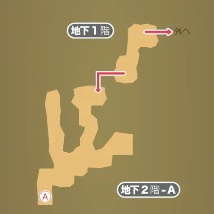 地底魔城・地下1階、地下2階-A画像