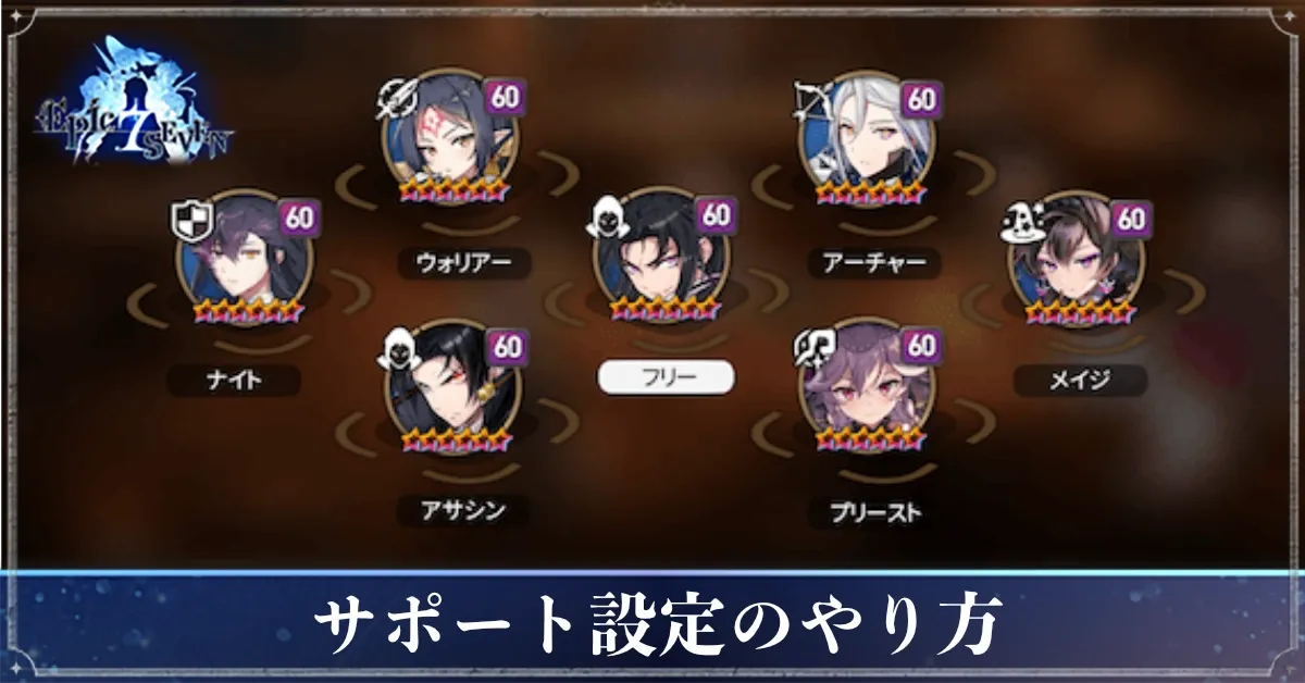 サポート設定