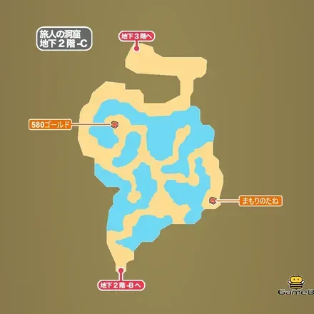 旅人の洞窟・地下2階-Cのマップ