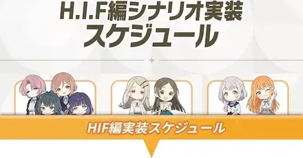 HIF編実装スケジュール
