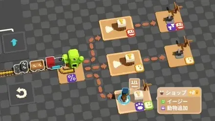 ルートを選択する画面