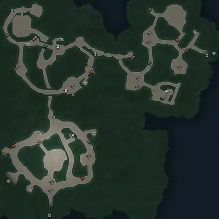 ウナク山のマップ