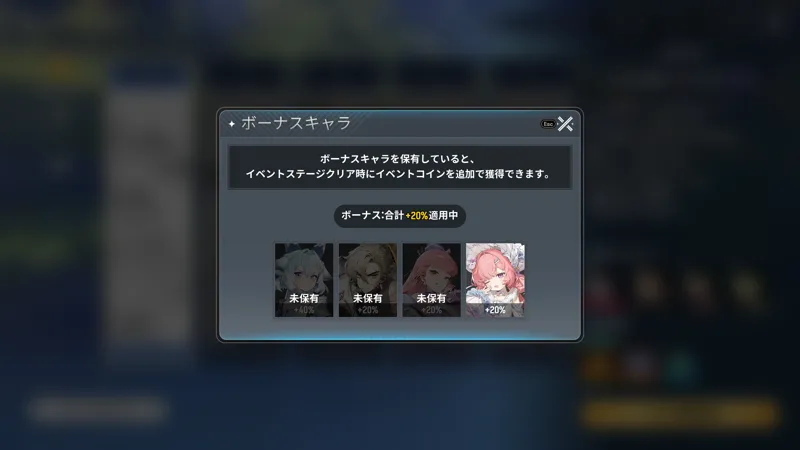 ボーナスキャラ