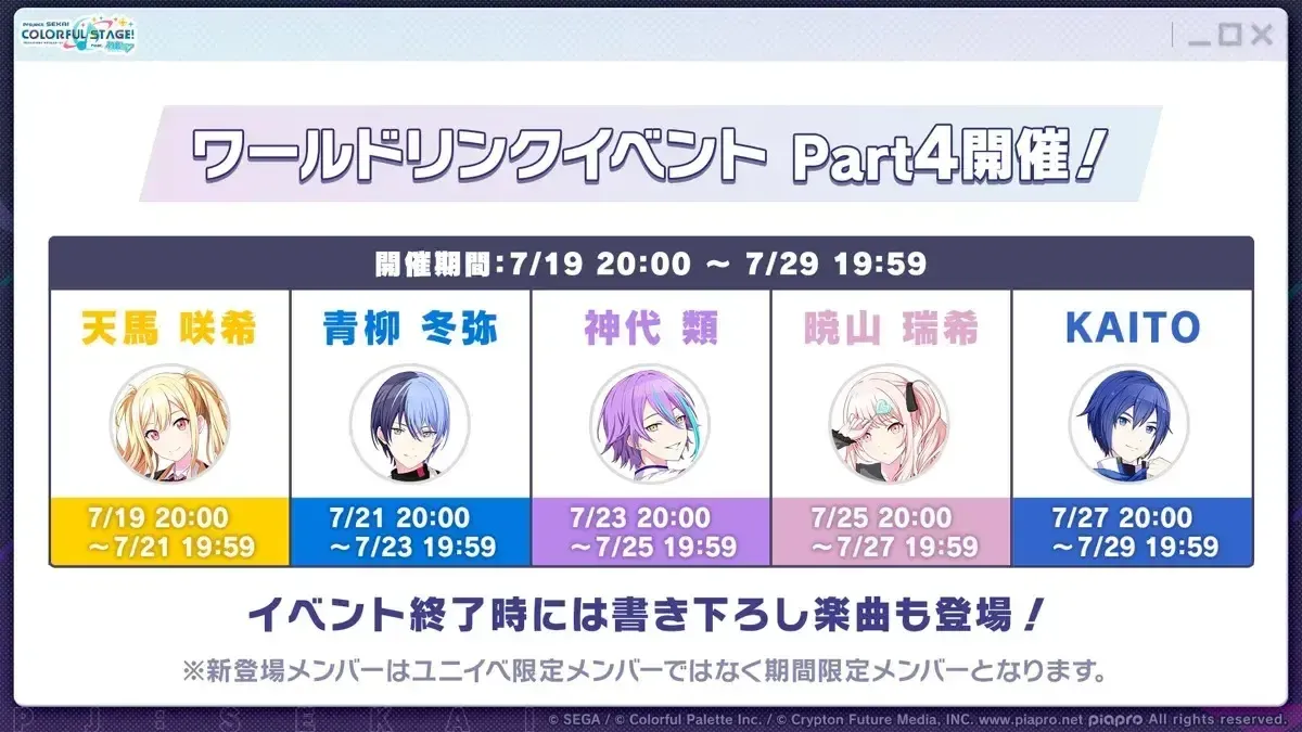 ワールドリンクPart4日程