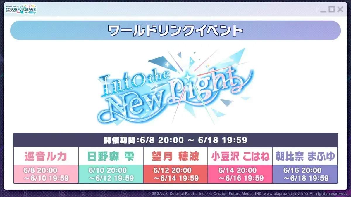 ワールドリンクPart3日程