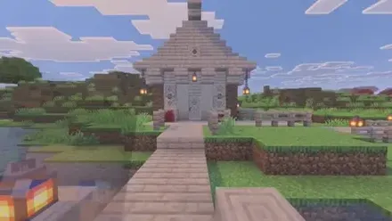 ポプラの木材で建てられた家