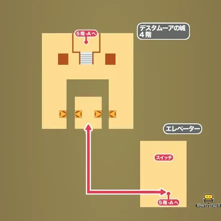 デスタムーアの城・4階、エレベーター画像