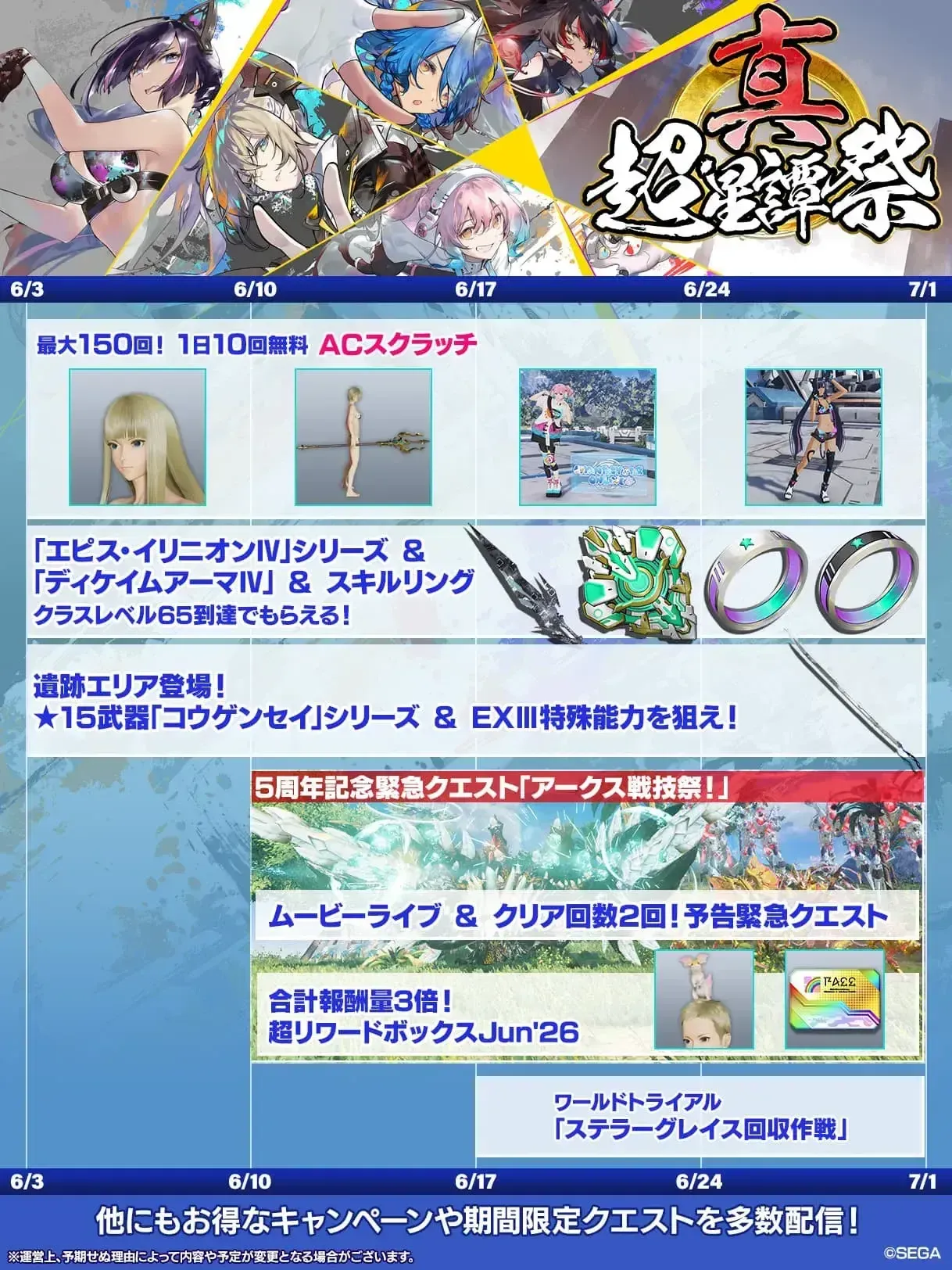 真・超星譚祭スケジュール