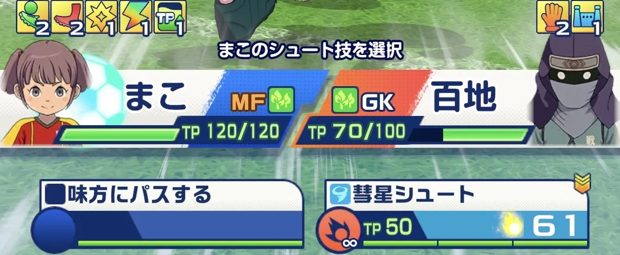 MFはロングシュートを打てるorブロック技持ちが良い