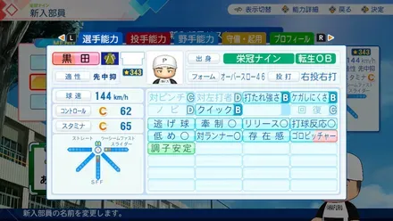 黒田博樹のステータス