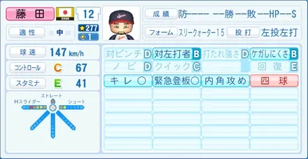 藤田宗一のステータス画像