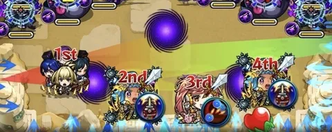 味方にふれてから敵を攻撃