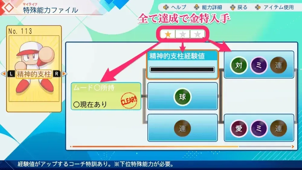 特能ファイル条件達成で金特