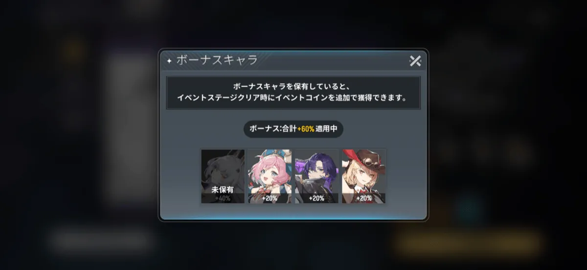 ボーナスキャラ