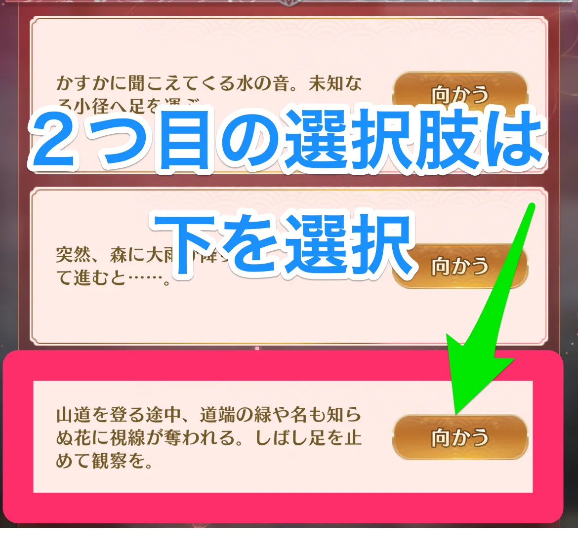 ２つ目の選択肢