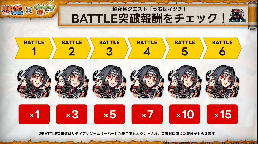 うちはイタチ バトル突破報酬