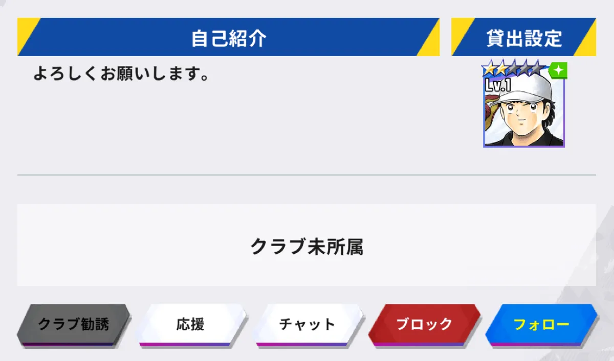 プレイヤーのプロフィール画面からブロックが可能