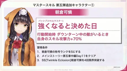 朝倉可憐マスタースキル