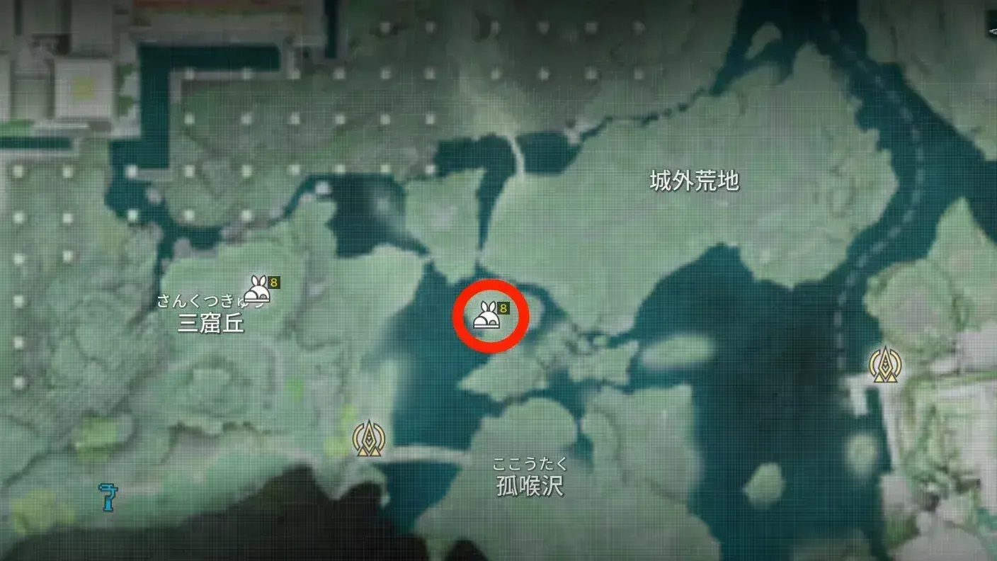 武陵城孤喉沢場所