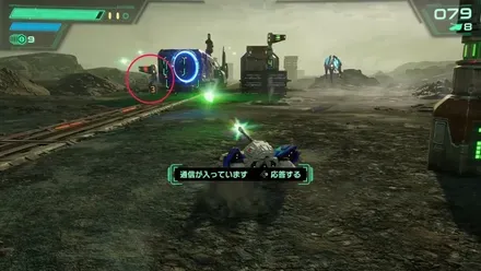 線路の左側にある