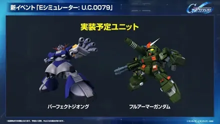 Eシミュレーター：U.C.0079登場ユニット