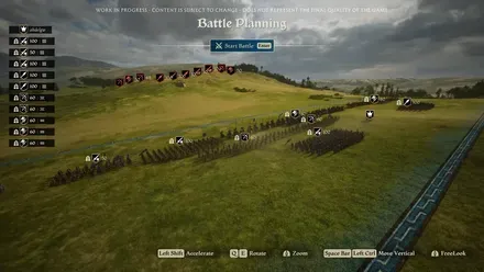 リアルタイムで部隊を指揮する大規模な戦闘