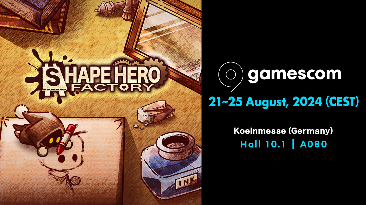 Steam Next Festの“体験版の話題の新作” 世界トップ3位となった『ShapeHero Factory』 ヨーロッパ最大級のゲームイベント「gamescom」に出展決定！ 出展ブースでドイツ限定の特別版を試遊可能！