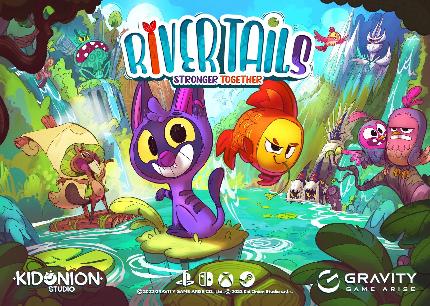 本日2023年12月15日に猫と魚の協力プレイがかわいい協力アクションアドベンチャーゲーム『River Tails: Stronger Together』がSteamにて正式リリース！