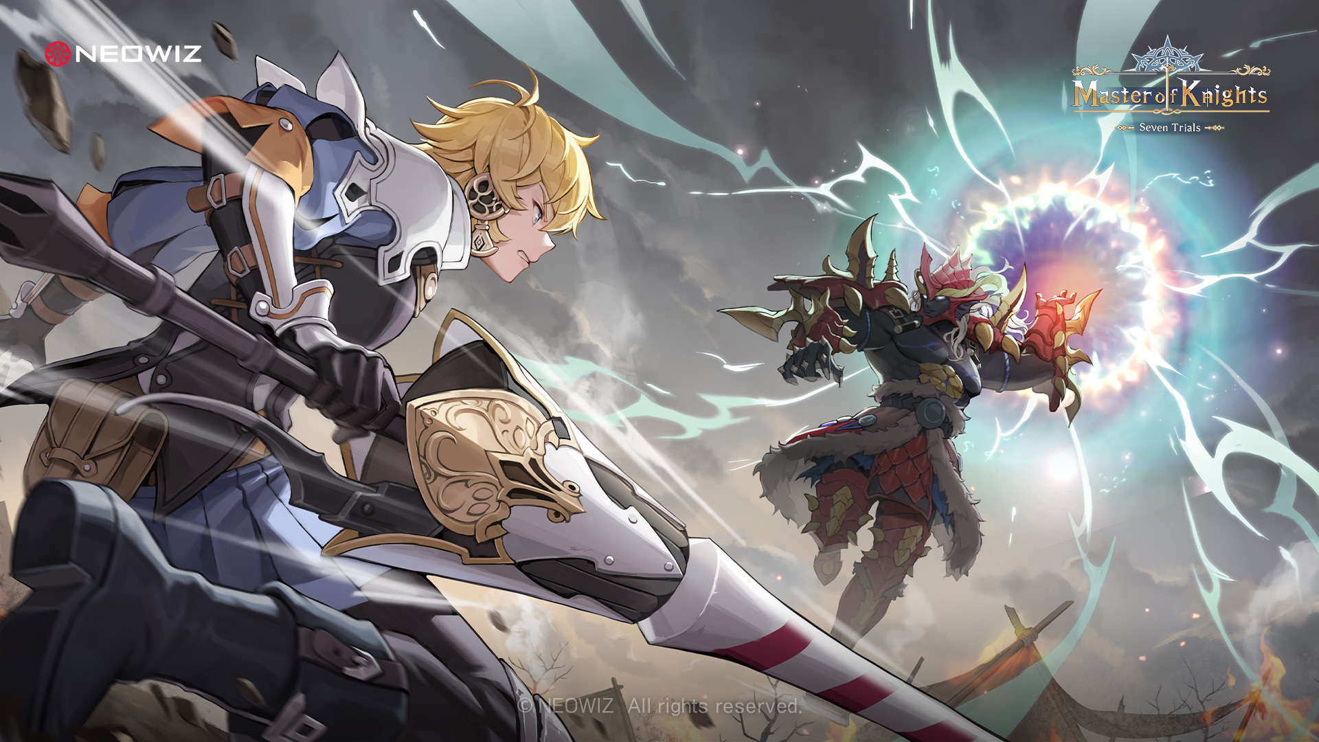 【NEOWIZ　プレスリリース】スマートフォン向け新作シミュレーションRPG『マスターオブナイツ：七つの試練』　全世界に向けて7月27日にリリース！事前登録を本日より開始！