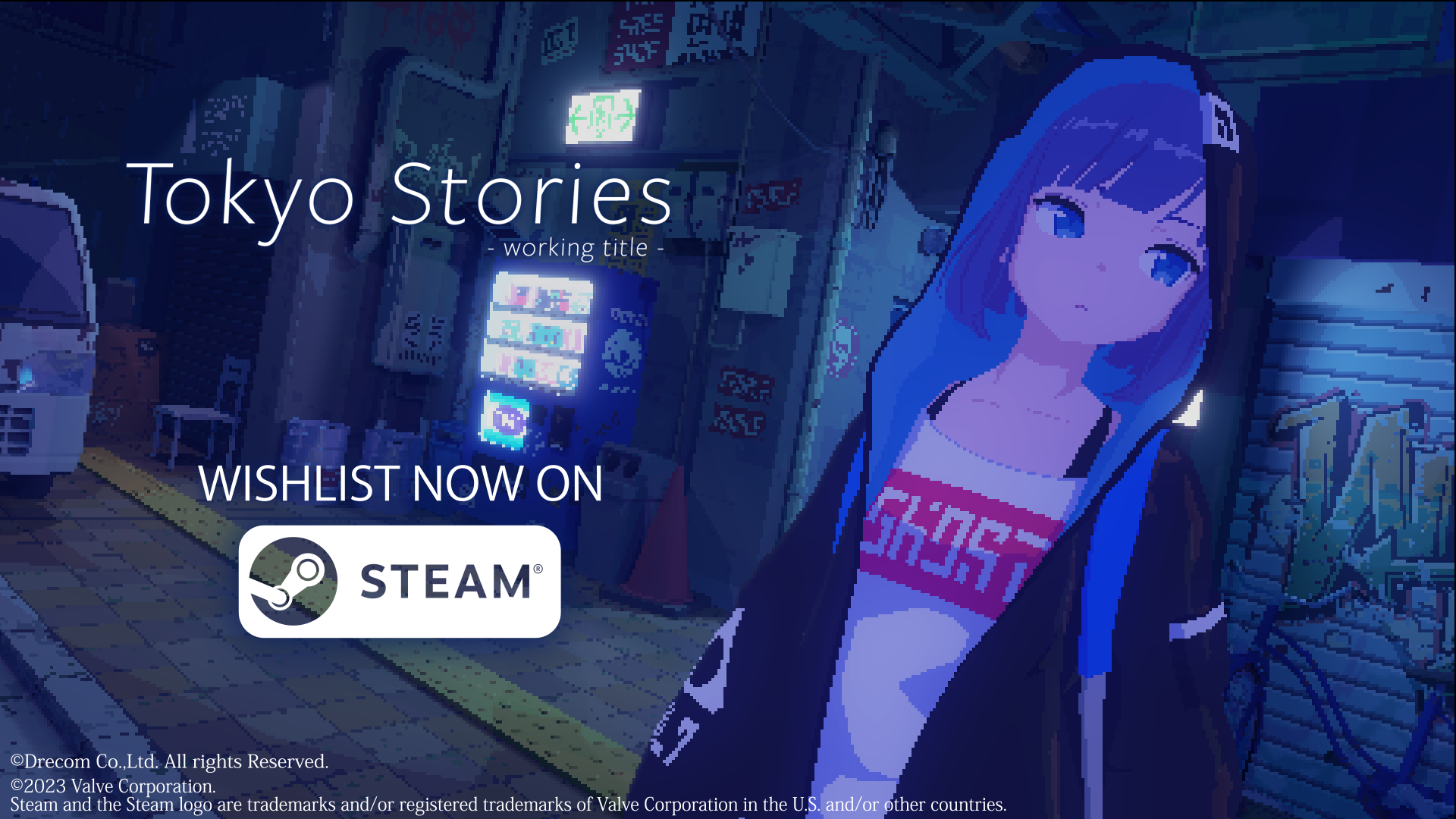 世界で注目されるピクセルアートアドベンチャーゲーム『Tokyo Stories』Steamストアページ公開！  ウィッシュリスト登録でオリジナルポストカードセットが当たるキャンペーンも開始