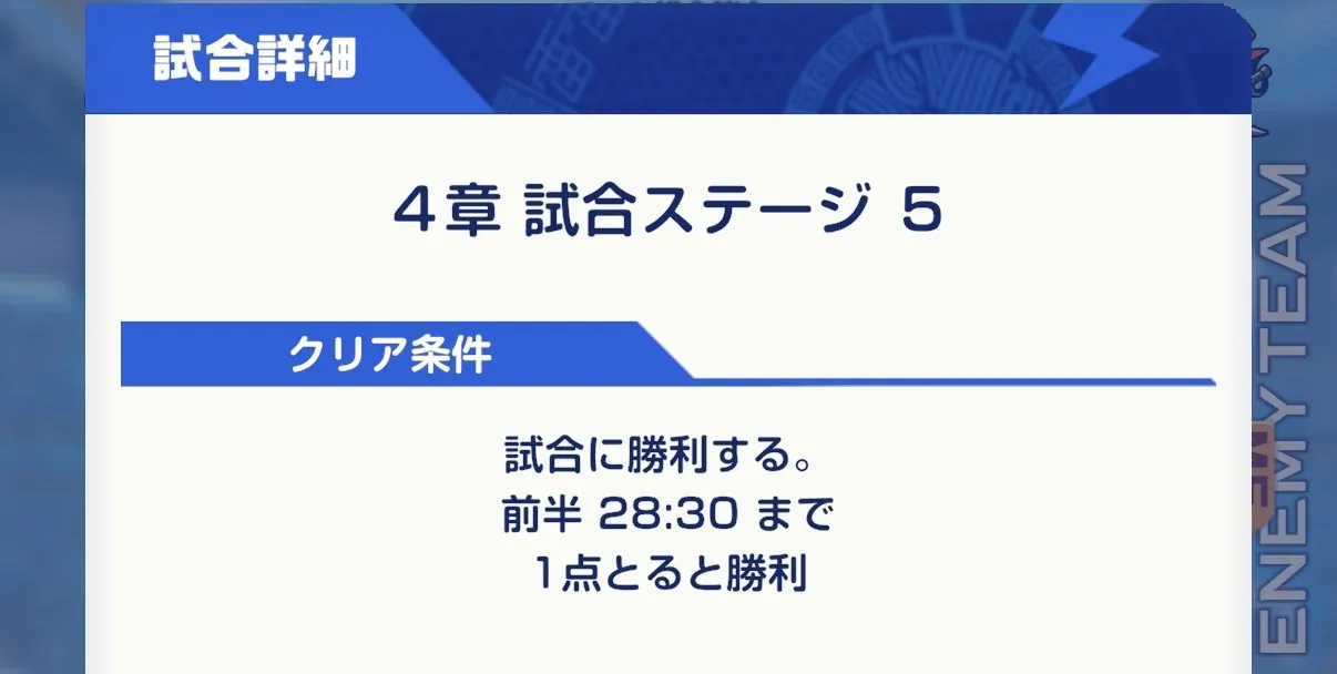 とにかく1点取れば勝利出来る