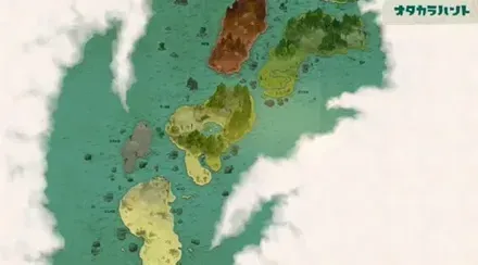 ウズシオ諸島のマップ