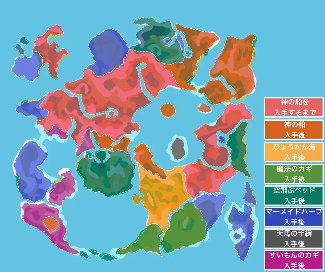 下の世界色分け