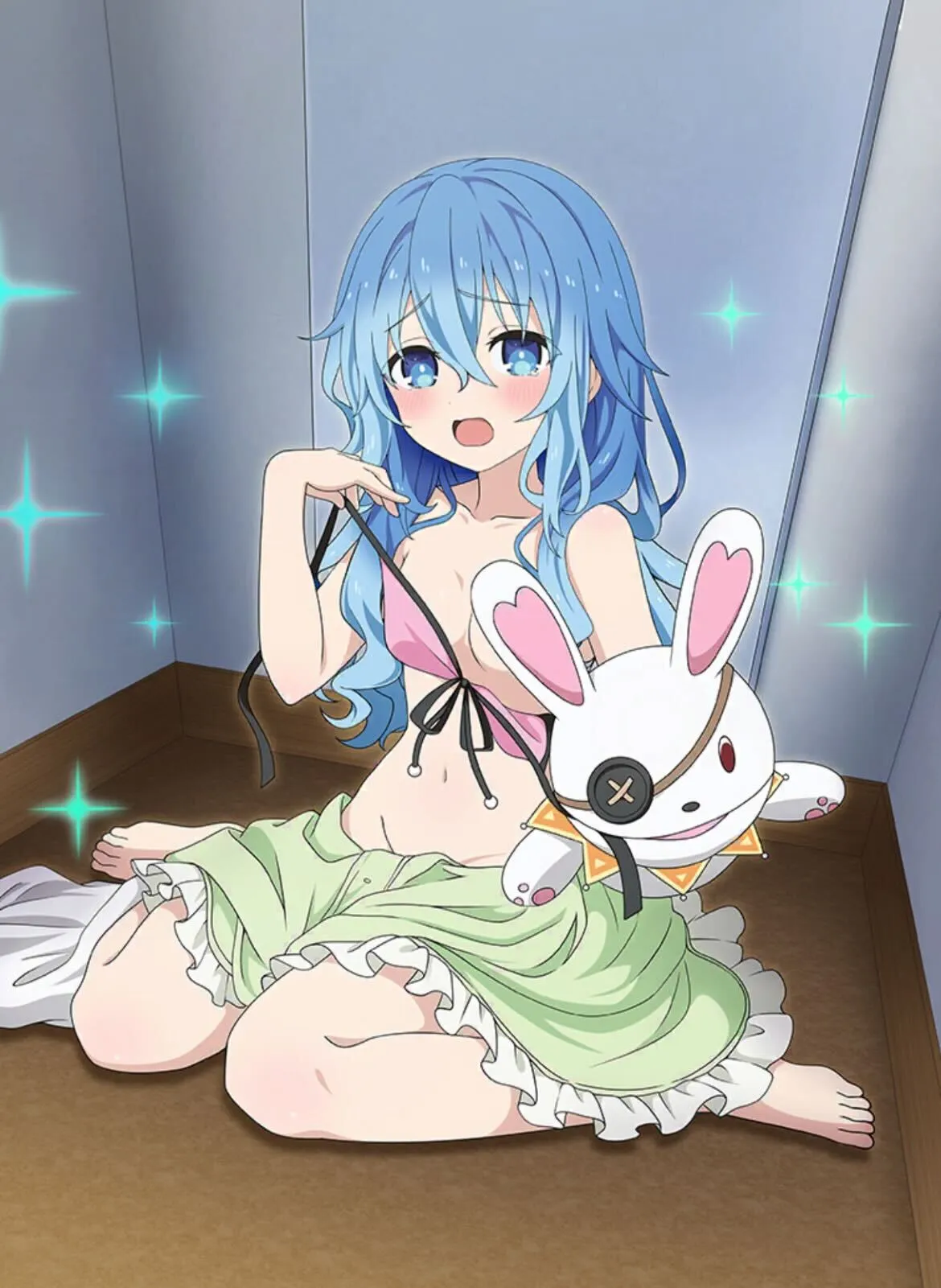 か、片手だと…うまく、着られません…
