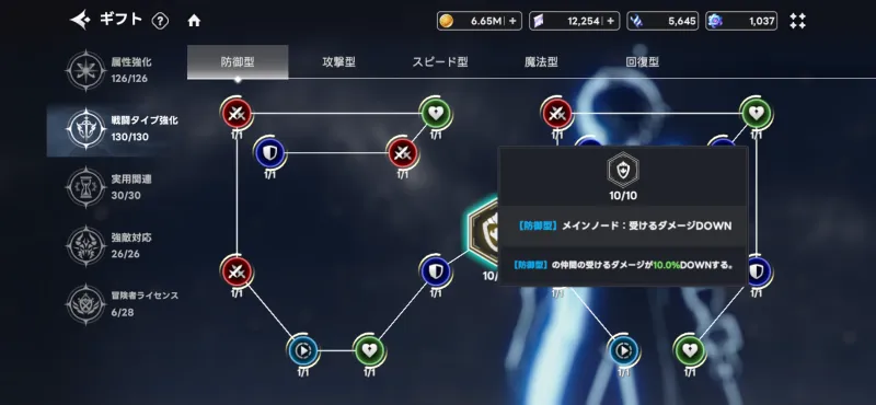 戦闘タイプ強化