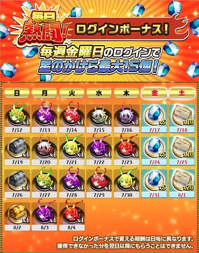 ログインボーナス