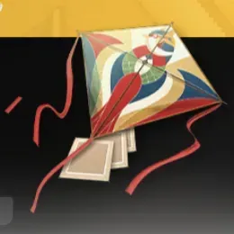 羽獣の切り紙凧画像