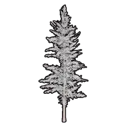 模型の雪の積もった樹木A画像