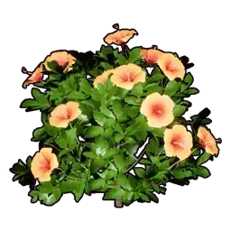 模型の花が咲いている茂みB画像